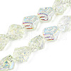 Transparency Electroplate Glass Beads Strands GLAA-T023-41A-07-1