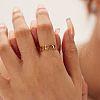Stainless Steel Hollow Peace Sign Open Cuff Rings YB1218-3