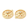 Brass Micro Pave Cubic Zirconia Charms KK-F855-12G-2