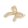 Brass Micro Pave Clear Cubic Zirconia Pendants KK-U008-01B-G-2
