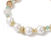 3Pcs Natural Green Aventurine & Citrine & Amethyst & White Jade Imitation Morganite Beaded Stretch Bracelets for Women BJEW-JB11932-5
