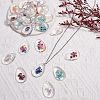 40Pcs 10 Colors Transparent Glass Pendants GGLA-SZ0001-44-6