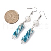 Mother's Day Jewellery Natural Pearl Dangle Earrings EJEW-MZ00307-3