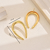 Vintage Brass U-Shaped Stud Earrings NX2935-2