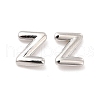 Brass Hollow Out Initial Letter Stud Earrings for Women EJEW-A044-01P-Z-1