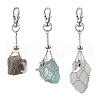 Moon & Star Alloy Swivel Lobster Claw Clasps & Brass Cable Chains AJEW-JB01337-2