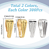 SOFPLATE 600Pcs 2 Colors Brass Snap on Bails KK-SP0002-24-2