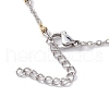 2Pcs 2 Colors Ion Plating(IP) 304 Stainless Steel Slider Necklace Makings AJEW-JB01288-4