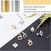 Unicraftale Rhombus 32Pcs 4 Styles 304 Stainless Steel Stud Earring Findings STAS-UN0022-84-5
