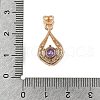 Brass Micro Pave Cubic Zirconia Pendants KK-E795-19KCG-02-3
