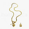304 Stainless Steel Letter and Heart Pendant Necklaces for Women FS-WG694DF-02-1