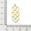 304 Stainless Steel Pendants STAS-D036-08G-3