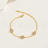 Brass Teardrop Link Bracelets ZC8988-1-2