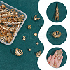 ARRICRAFT 72Pcs 9 Styles Brass Bead Caps FIND-AR0005-37-3