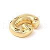 Brass Micro Pave Clear Cubic Zirconia Pendant KK-Z046-01G-G-2