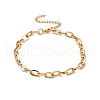 Vacuum Plating 304 Stainless Steel Cable Chain Bracelet for Men Women BJEW-E031-05A-G-1