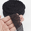 Polyester Leaf Lace Fabric Trim OCOR-WH0070-132B-3