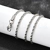 Tarnish Resistant 304 Stainless Steel Rope Chain Necklaces STAS-S029-01-3