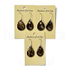 Natural Tiger EyeTeardrop Dangle Earrings EJEW-I315-02P-05-3