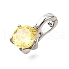 Brass Micro Pave Cubic Zirconia Charms KK-D356-05B-P-2