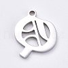 304 Stainless Steel Pendants STAS-CJC0001-22Q-2