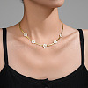 Daisy Flower 304 Stainless Steel Chain Necklaces FS-WGEC3D7-06-1