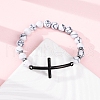 Round Synthetic Hematite Bead Stretch Bracelets BJEW-F493-05EB-01-1