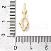 Brass Glass Pendants KK-U061-20G-01-3