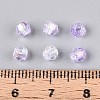Transparent Spray Painted Glass Beads EGLA-N018-4mm-02-4