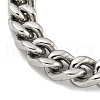 Non-Tarnish 201 Stainless Steel Cuban Link Chain Bracelets for Women and Men BJEW-F473-01P-01-2