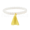 Natural Mashan Jade & Synthetic Hematite Round Beads Stretch Bracelets Sets BJEW-JB07505-2
