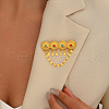 Elegant Middle Eastern Style Star Brass Brooches for Women LM4618-1