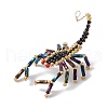Glass Seed Beaded Pendants PALLOY-MZ00405-01-3