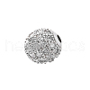 CZ Brass Micro Pave Grade AAA Clear Color Cubic Zirconia Round Beads KK-O065-6mm-05P-NR-1