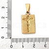 201 Stainless Steel Pendants STAS-C130-09G-3