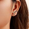 925 Sterling Silver Micro Pave Cubic Zirconia Stud Earrings EJEW-K284-07G-4