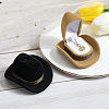 SUNNYCLUE 4Pcs 2 Colors Hat Velvet Jewelry Boxes CON-SC0001-19B-4