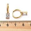 Ion Plating(IP) 304 Stainless Steel Micro Pave Cubic Zirconia Hoop Earrings STAS-R004-06G-02-5
