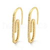 Rack Plating Brass Micro Pave Clear Cubic Zirconia Dangle Earring EJEW-C102-04G-01-1