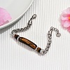 Natural Tiger Eye Beads Link Bracelets YW5979-2-3