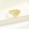 Brass Alphabet Adjustable Rings for Women WGC8F9D-18-1