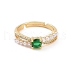 Real 18K Gold Plated Brass Micro Pave Cubic Zirconia Rings RJEW-J017-VC195-2