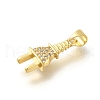 Rack Plating Brass with Cubic Zirconia Pendants KK-Z086-45G-2