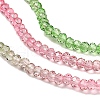Transparent Painted Glass Beads Strands X1-DGLA-A034-T1mm-A18-4