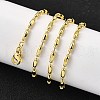 2MM Brass Column Link Chain Necklaces NJEW-M108-02G-5