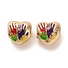 Alloy Enamel European Beads FIND-Q115-07G-1