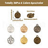 Cheriswelry 36Pcs 6 Colors Alloy Charms FIND-CW0001-19-11