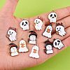 24Pcs 12 Style Halloween Theme Alloy Enamel Pendants ENAM-SZ0002-12-3