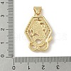 Brass Micro Pave Cubic Zirconia Pendants KK-Z115-10G-3