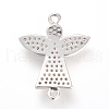 Long-Lasting Plated Brass Micro Pave Cubic Zirconia Links X-ZIRC-S053-17P-2